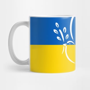 Ukraine Flag and Dove of Peace Mug